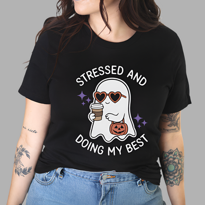 Stressed Ghost Full Print Tee