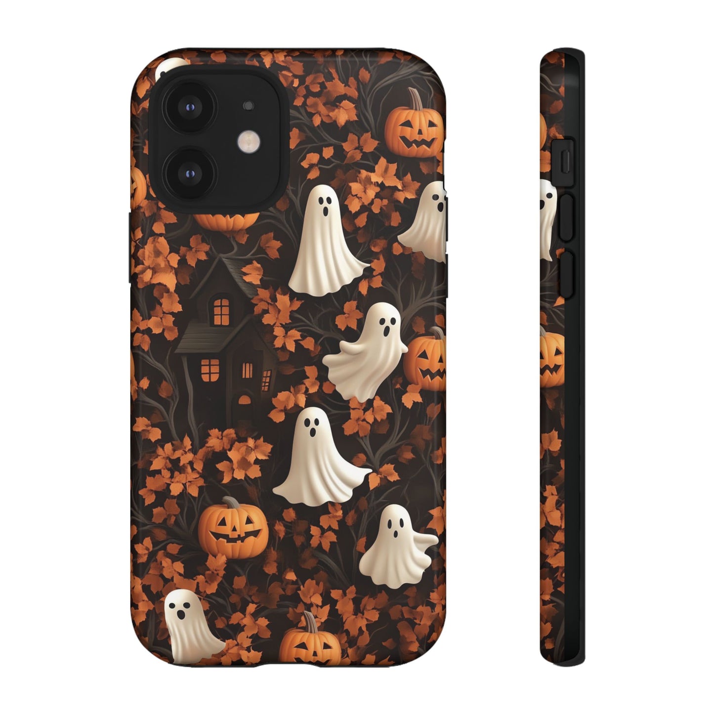 Halloween Ghosts and Leaves 3D Effect Phone Case