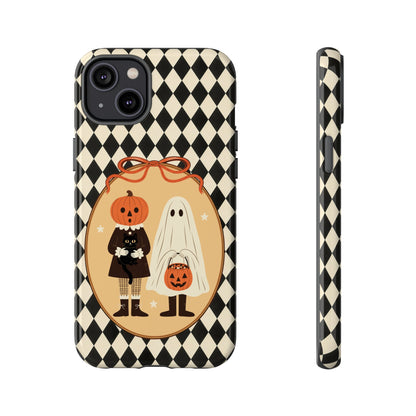 Retro Halloween Harlequin Impact Resistant Phone Case