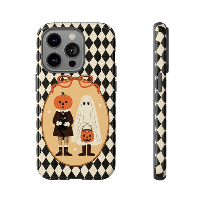 Retro Halloween Harlequin Impact Resistant Phone Case