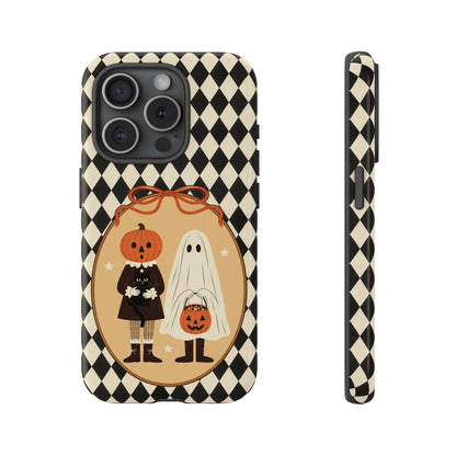 Retro Halloween Harlequin Impact Resistant Phone Case