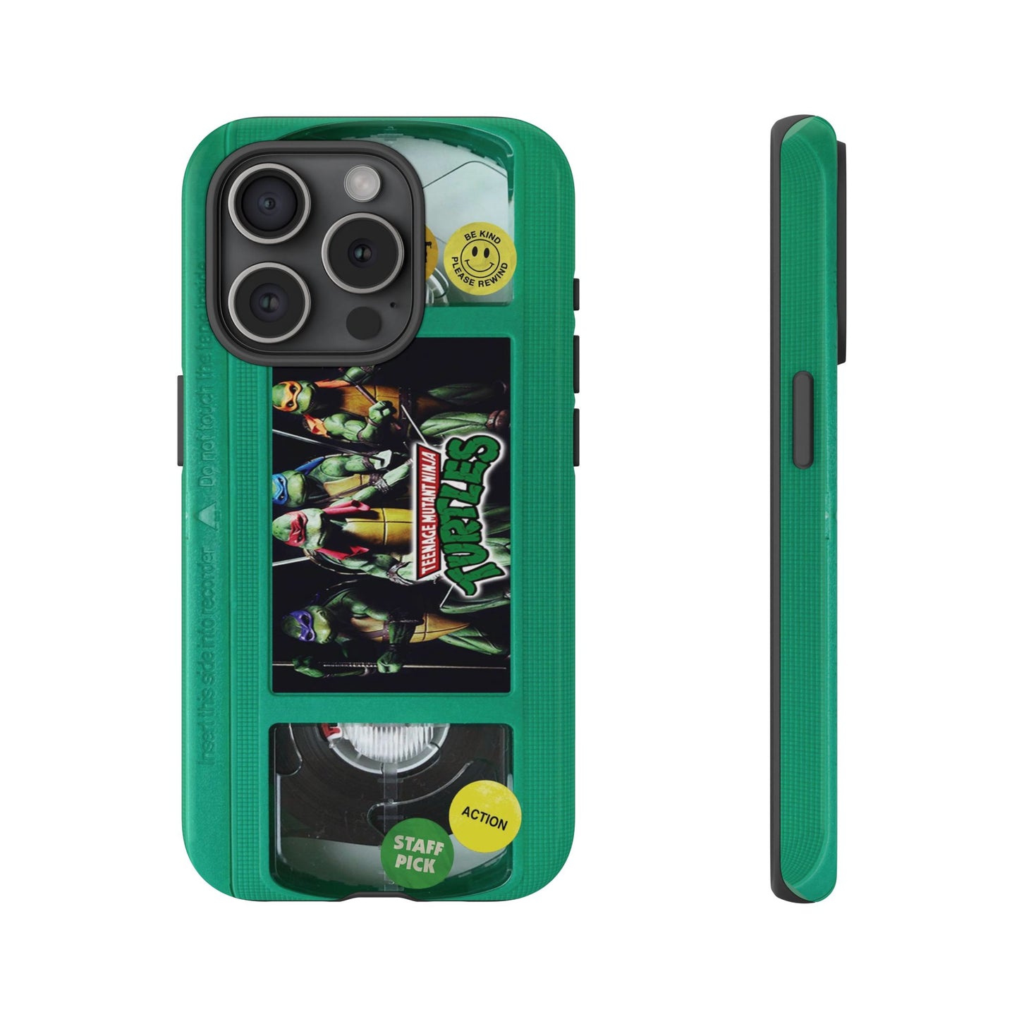 Teenage Turtles Green Impact Resistant VHS Phone Case