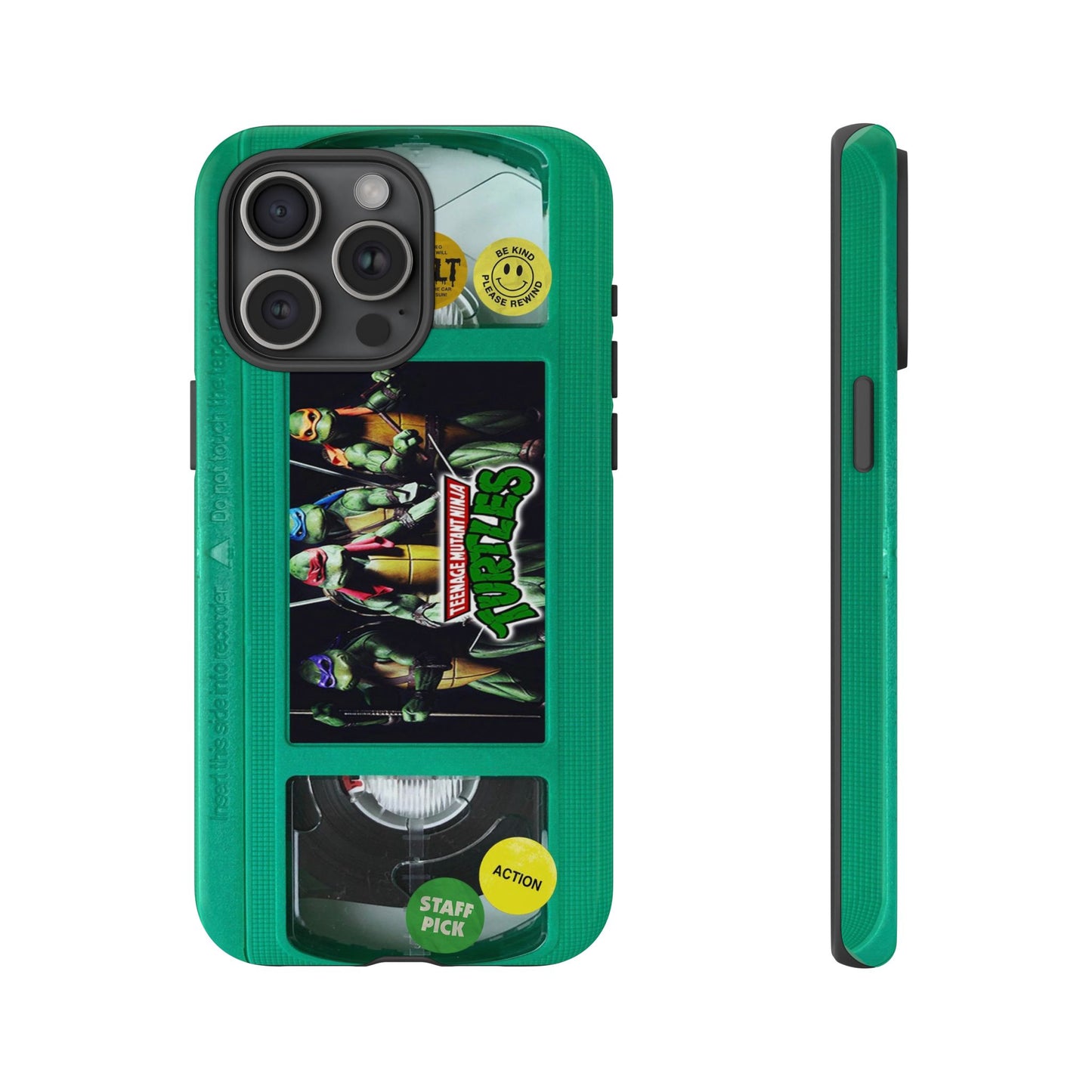 Teenage Turtles Green Impact Resistant VHS Phone Case