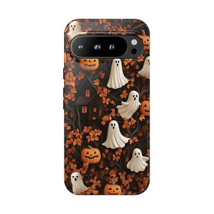Halloween Ghosts & Autumn Leaves 3D Effect Phone Case
