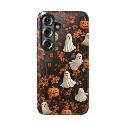 Halloween Ghosts & Autumn Leaves 3D Effect Phone Case