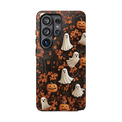 Halloween Ghosts & Autumn Leaves 3D Effect Phone Case