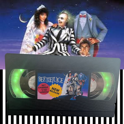Beetlejuice VHS Tape Lamp