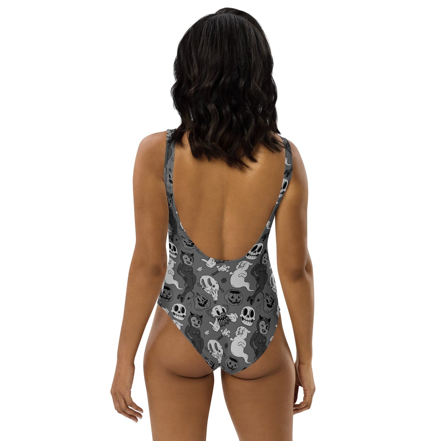 Cartoon Spooky One-Piece Swimsuit