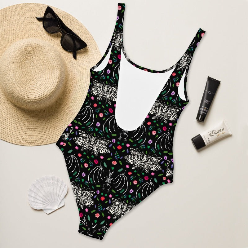 Nocturnal Botanical One-Piece Swimsuit