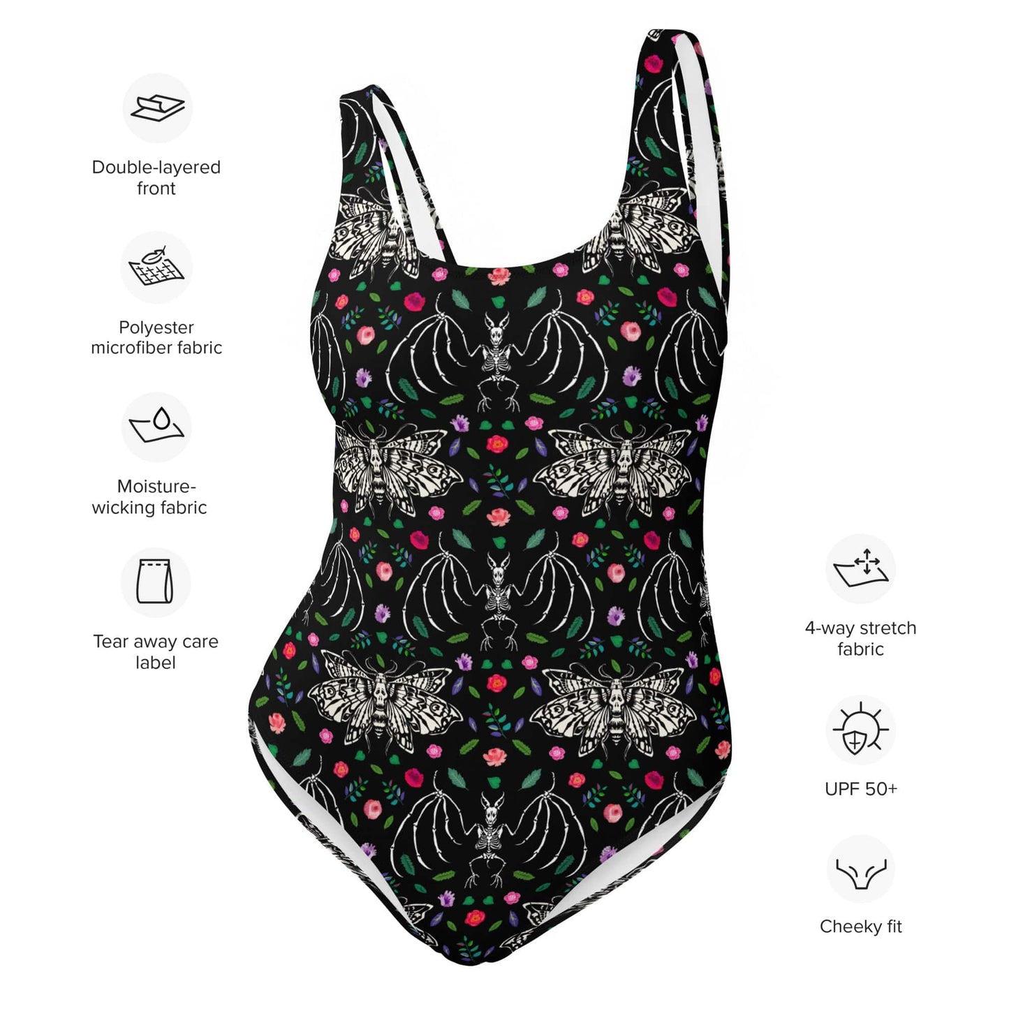 Nocturnal Botanical One-Piece Swimsuit