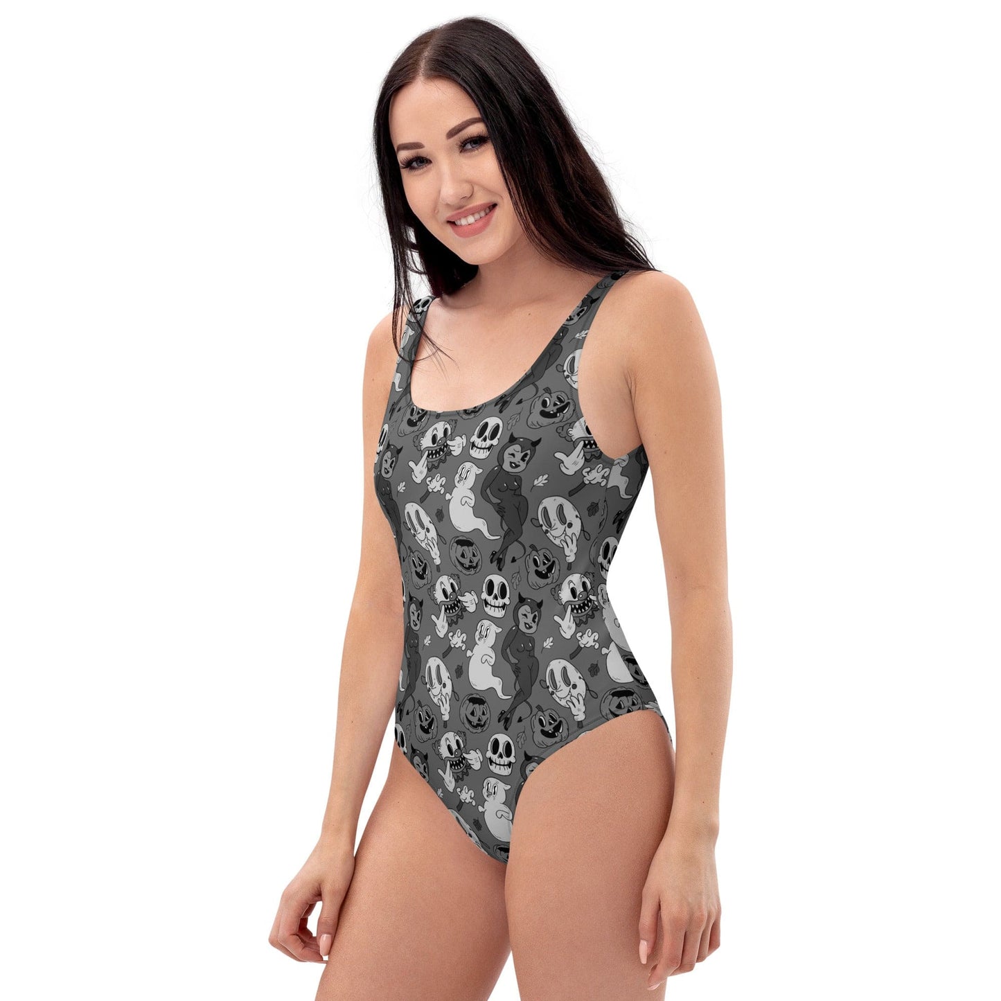 Cartoon Spooky One-Piece Swimsuit