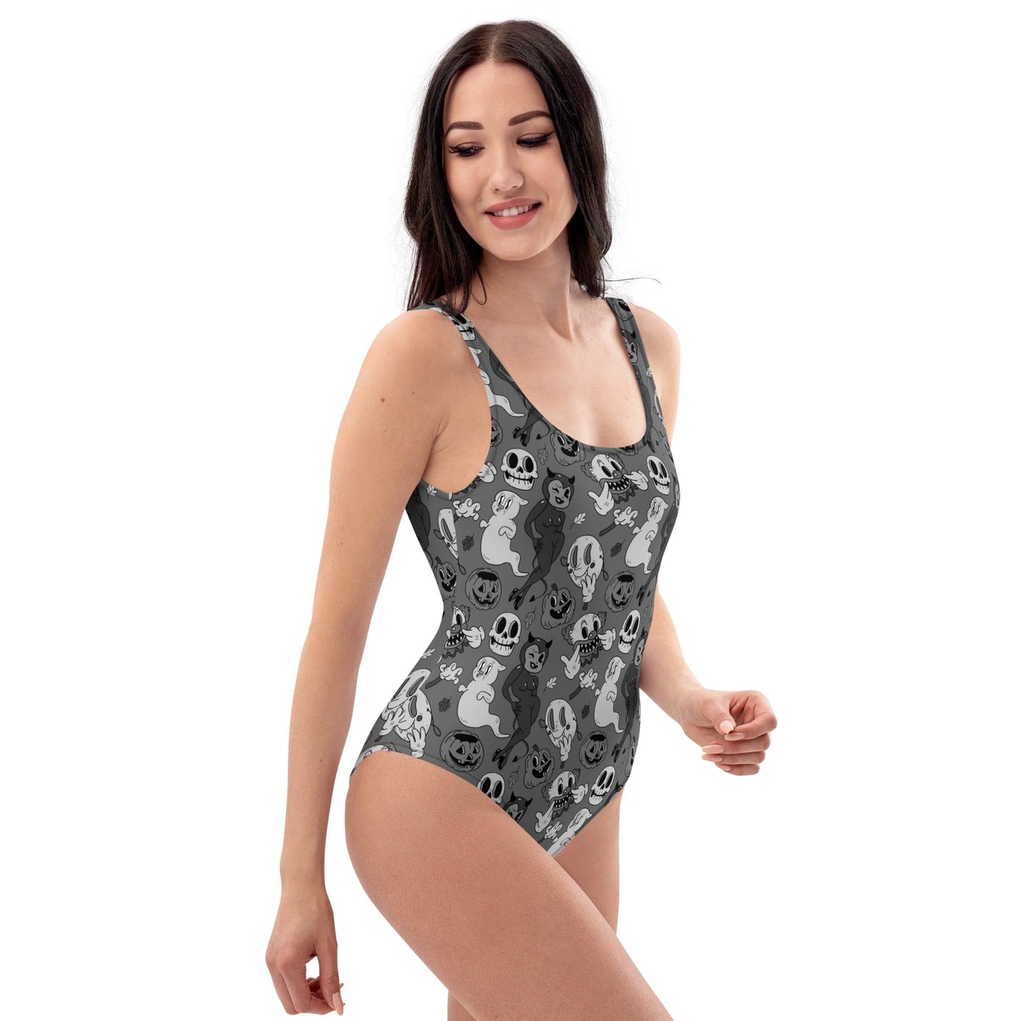 Cartoon Spooky One-Piece Swimsuit