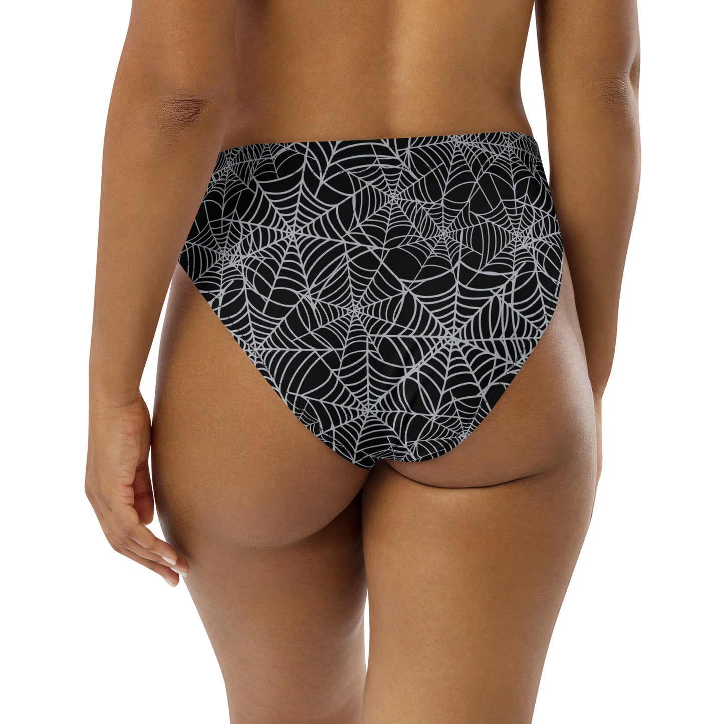 Spiderweb high-waisted bikini bottom