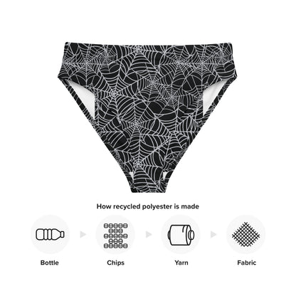 Spiderweb high-waisted bikini bottom