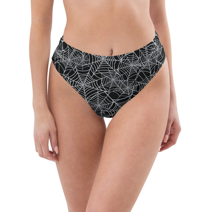 Spiderweb high-waisted bikini bottom