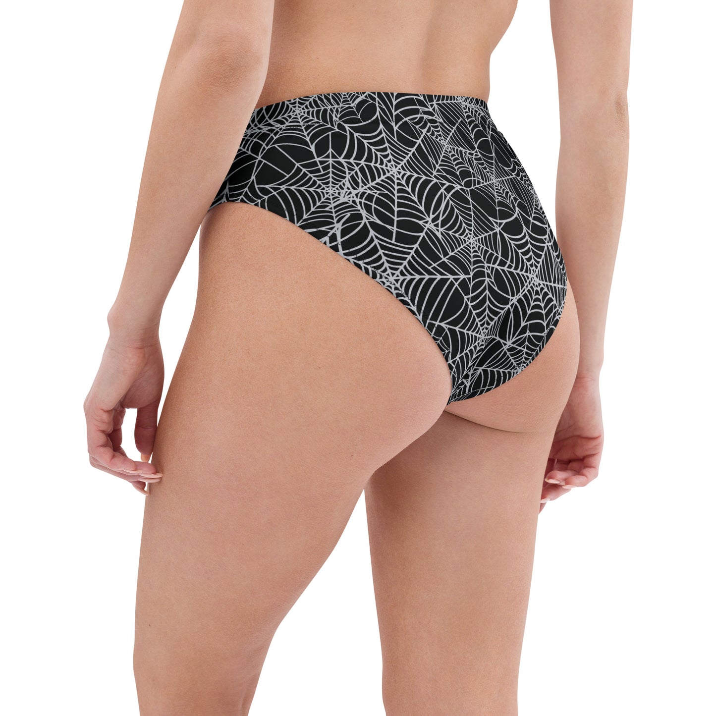 Spiderweb high-waisted bikini bottom