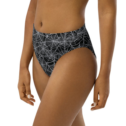 Spiderweb high-waisted bikini bottom