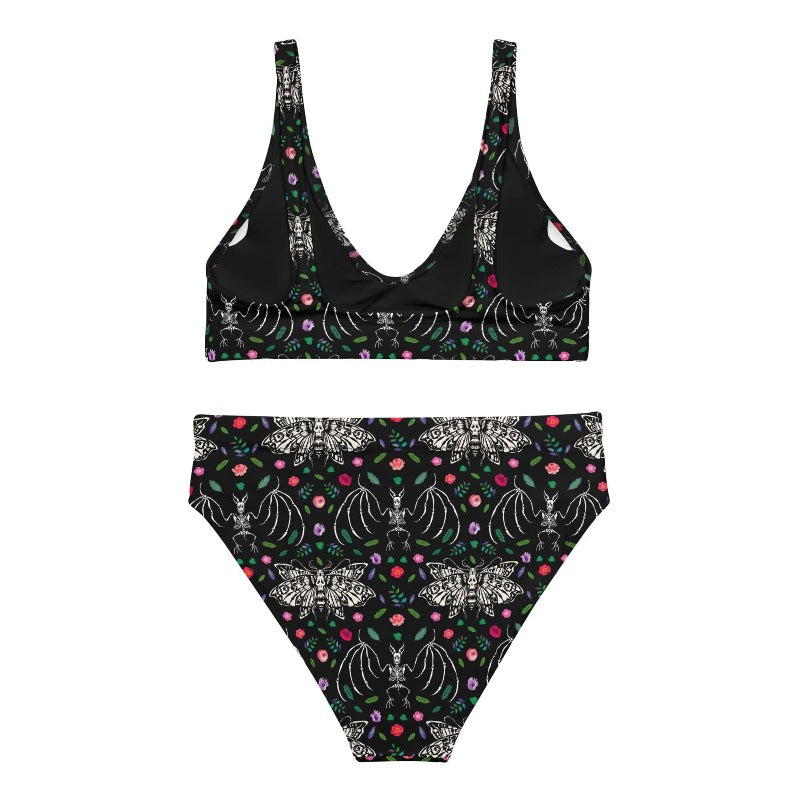 Nocturnal Botanical High-waisted bikini