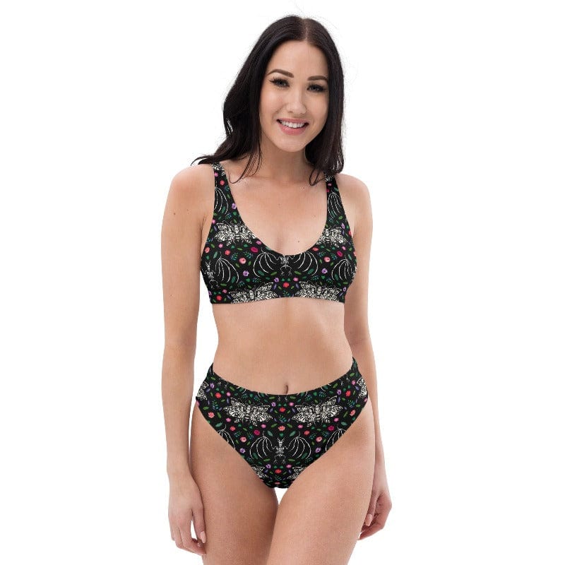 Nocturnal Botanical High-waisted bikini