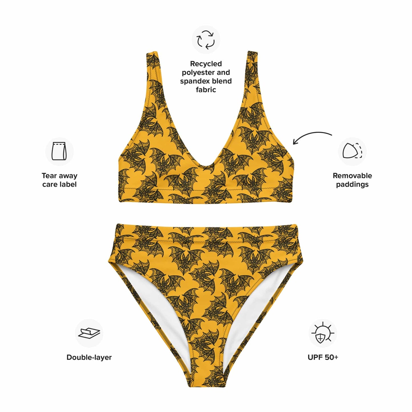 Lace Bat High-waisted bikini