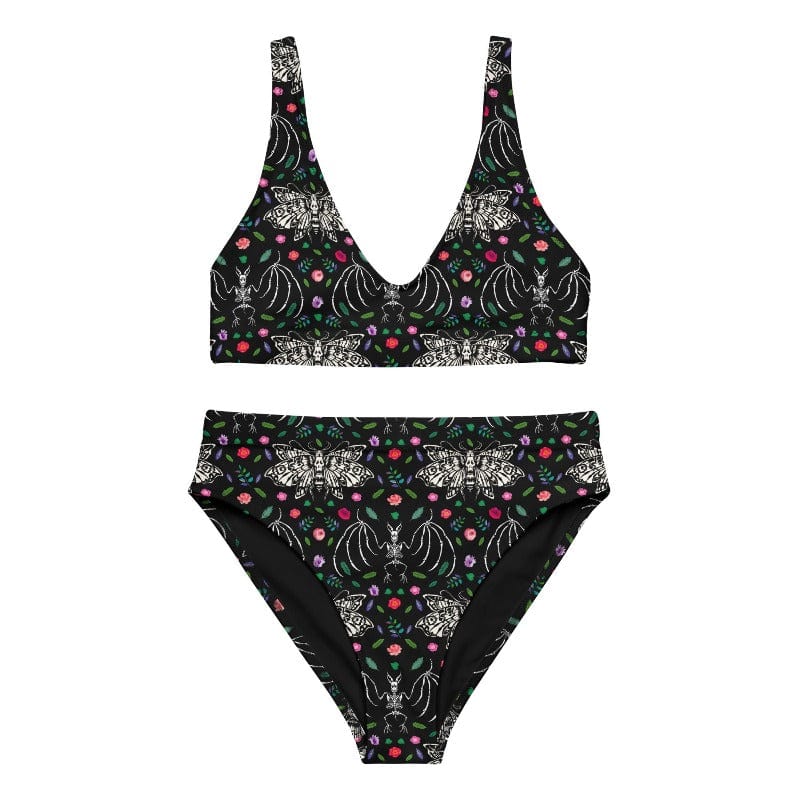 Nocturnal Botanical High-waisted bikini