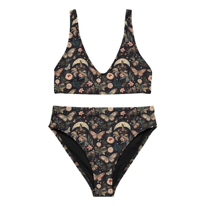 Night Moth high-waisted bikini