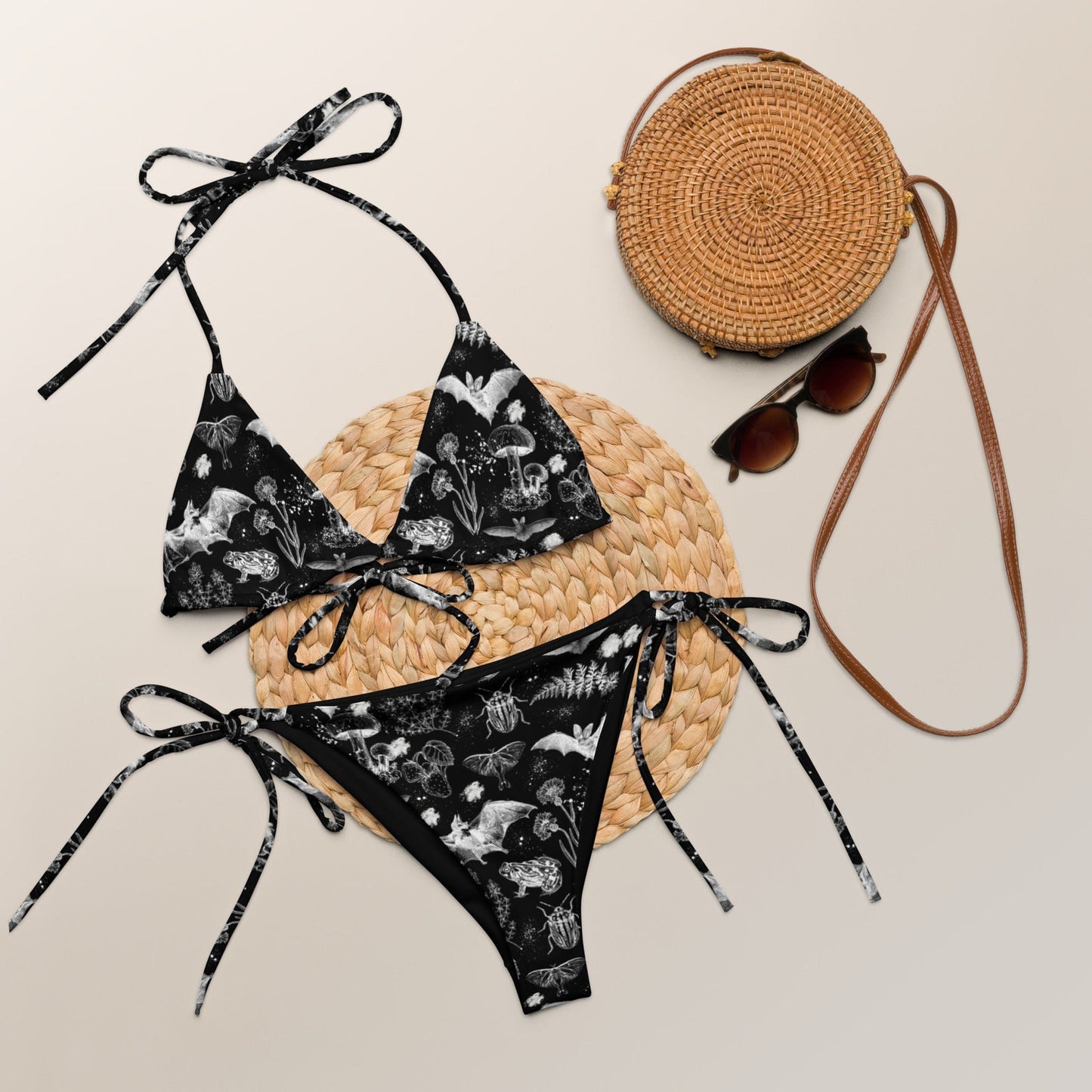 Dark Cottagecore String bikini