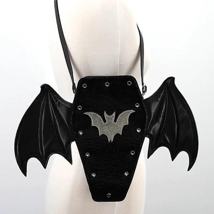 Bat Coffin Mini Backpack and Crossbody Bag