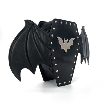 Bat Coffin Mini Backpack and Crossbody Bag