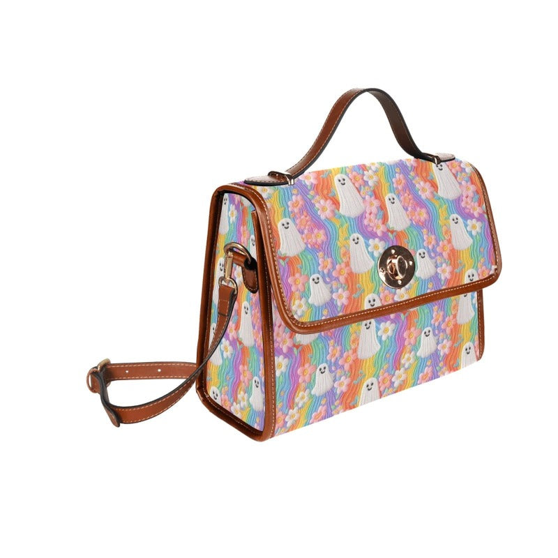 Pastel Rainbow Ghost Satchel Bag