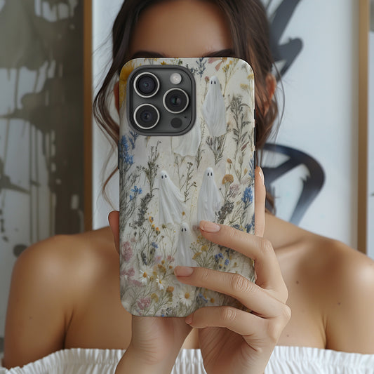 Pressed Floral Ghost Impact Resistant Phone Case
