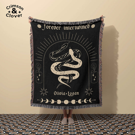 Forever Intertwined Personalized Woven Blanket