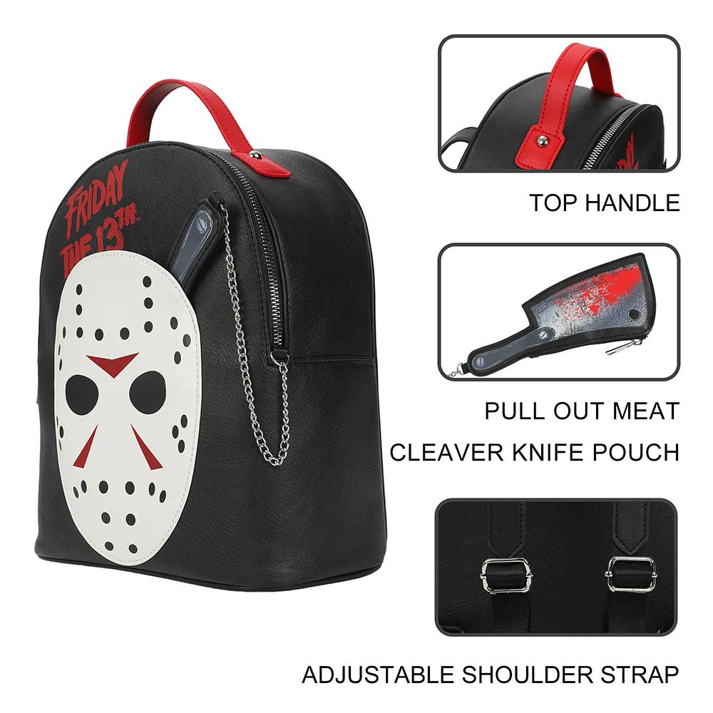 Friday the 13th Jason Mini Backpack with Knife Coin Purse