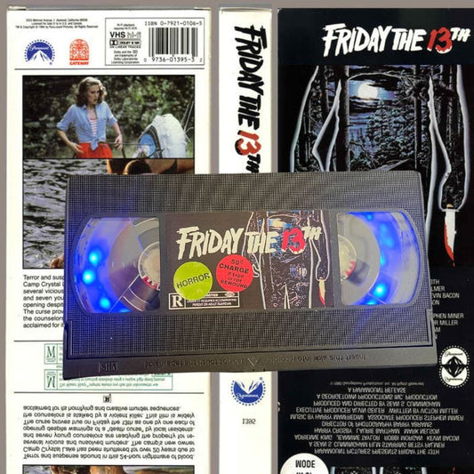 Friday XIII VHS Tape Lamp