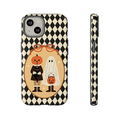 Retro Halloween Harlequin Impact Resistant Phone Case