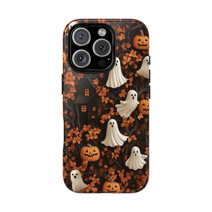 Halloween Ghosts & Autumn Leaves 3D Effect Phone Case