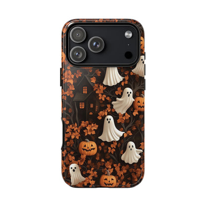 Halloween Ghosts & Autumn Leaves 3D Effect Phone Case