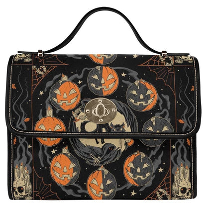 Pumpkin Moon Phase Satchel Bag