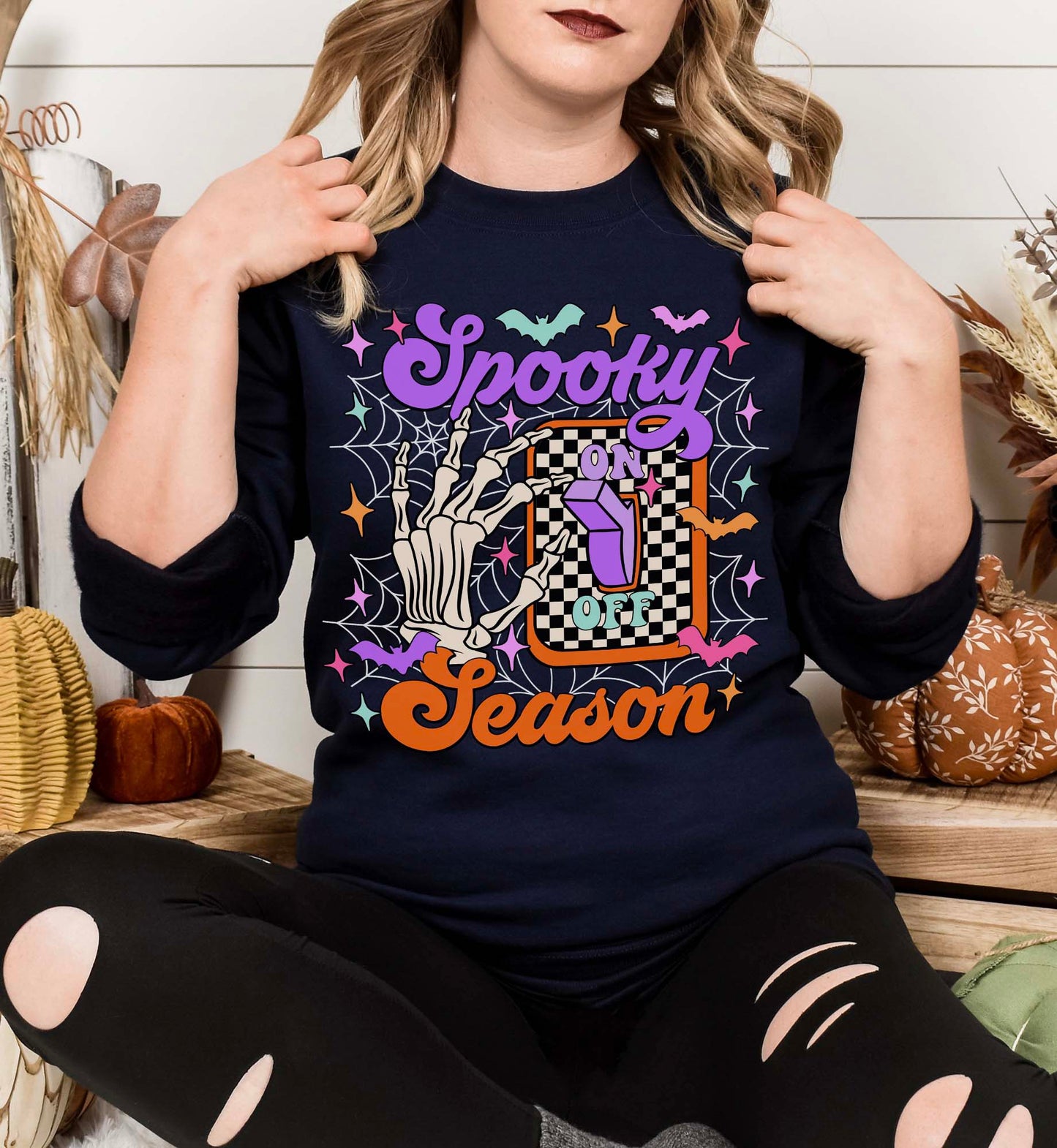 Spooky Season On Crewneck Sweatshirt