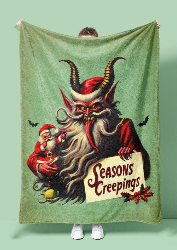 Krampus Season Creepings Blanket