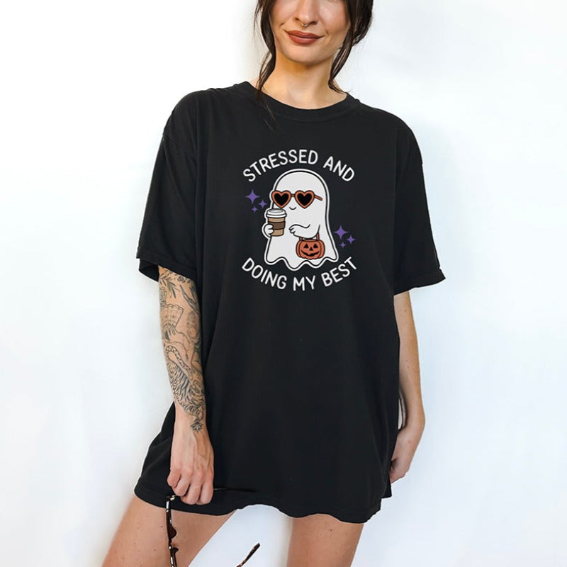 Stressed Ghost Full Print Tee