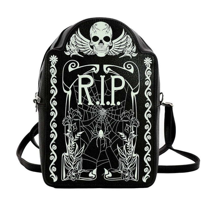 Glow in The Dark Coffin Mini Backpack/ Crossbody Bag