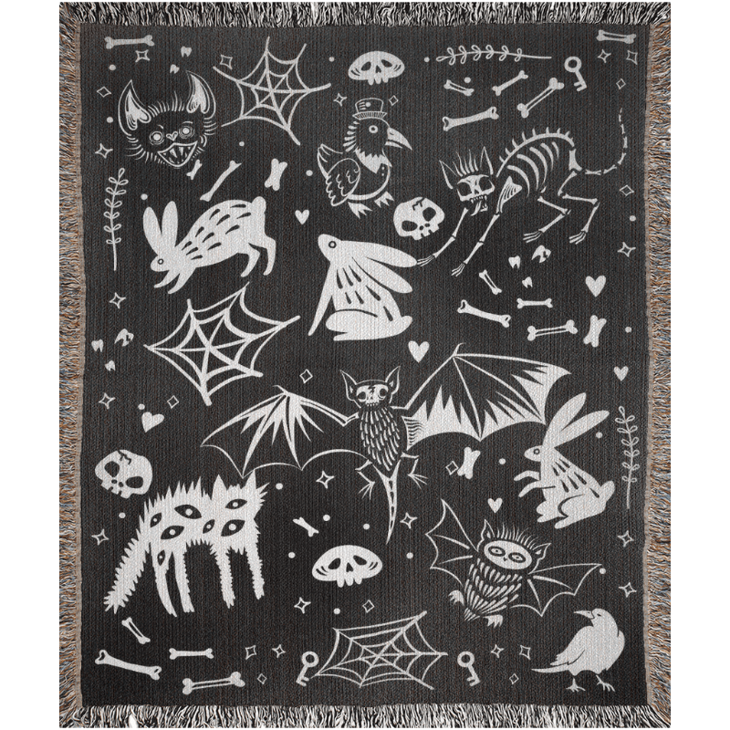 Spooky Stuff Woven Blanket