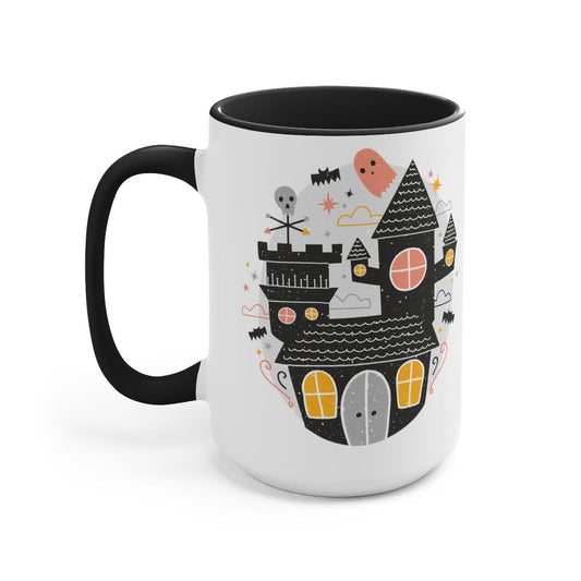 Spoopy Castle Two-Tone Coffee Mug, 15oz