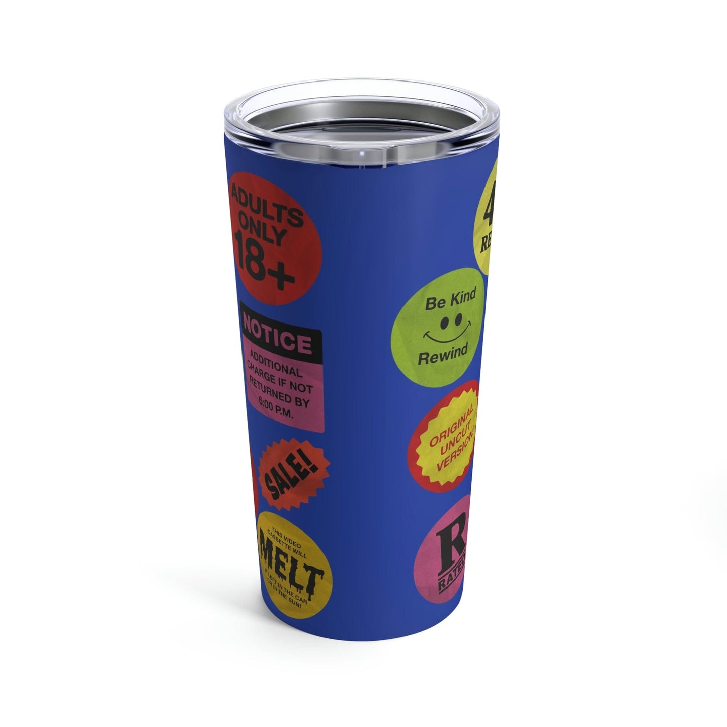 VHS Love 20oz Tumbler in Block buster Blue