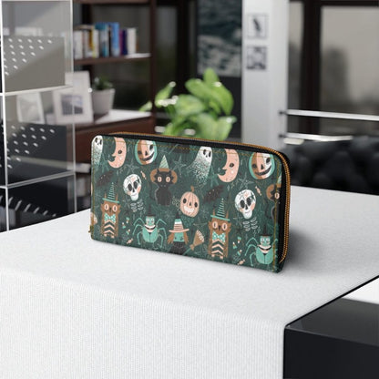 Green Spoopy Zippered Wallet