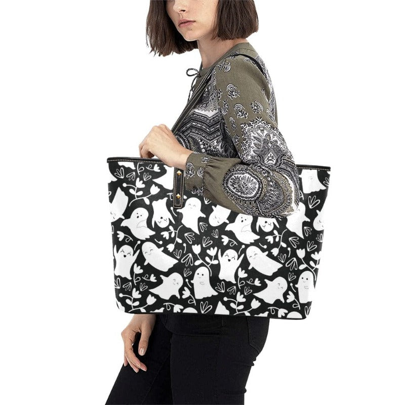 Ghosts and Vines Vegan Leather Tote Bag