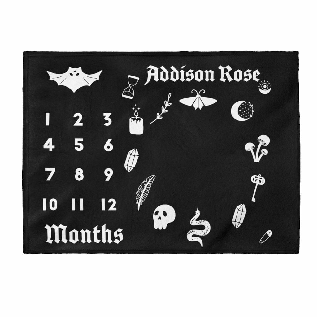 Custom Spooky Milestone Blanket