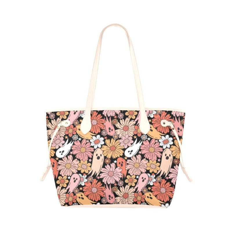 Floral Ghost Canvas Tote Bag