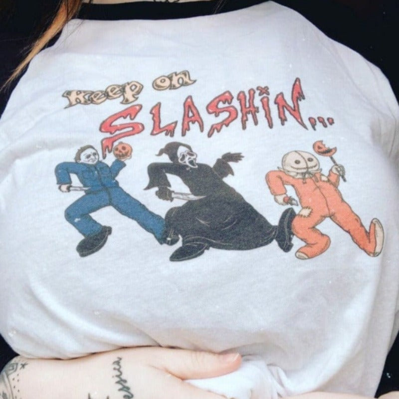 Keep on Slashin' Unisex 3\4 Sleeve Baseball Tee